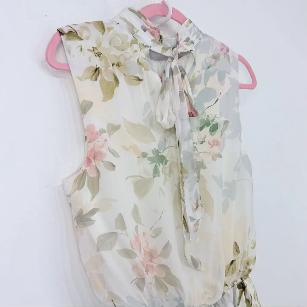 Yumi Kim KISS ME Dress in Honeymoon Ivory Floral Tiered Ruffle Skirt Dress - Picture 9 of 16